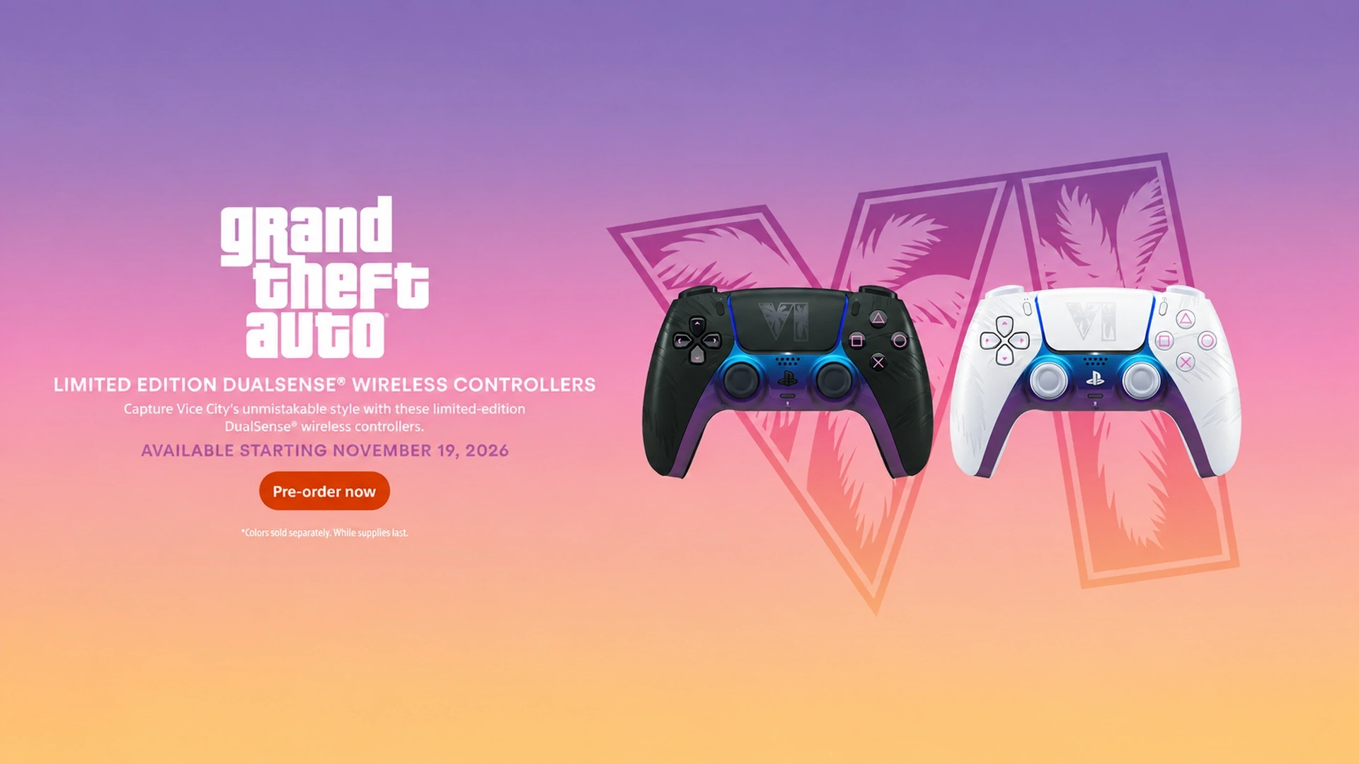 Les manettes DualSense en édition limitée GTA VI arborent des designs daylight et néon